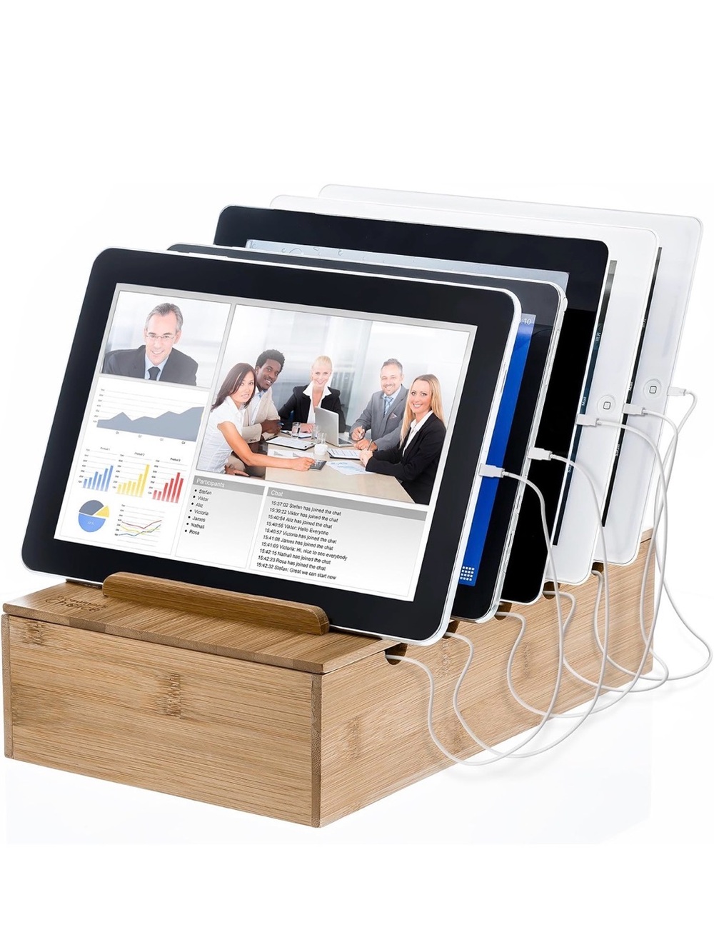 Prosumer's Choice Universal 5 Tablet and Smartphone Charging Organizer Rack/Desk